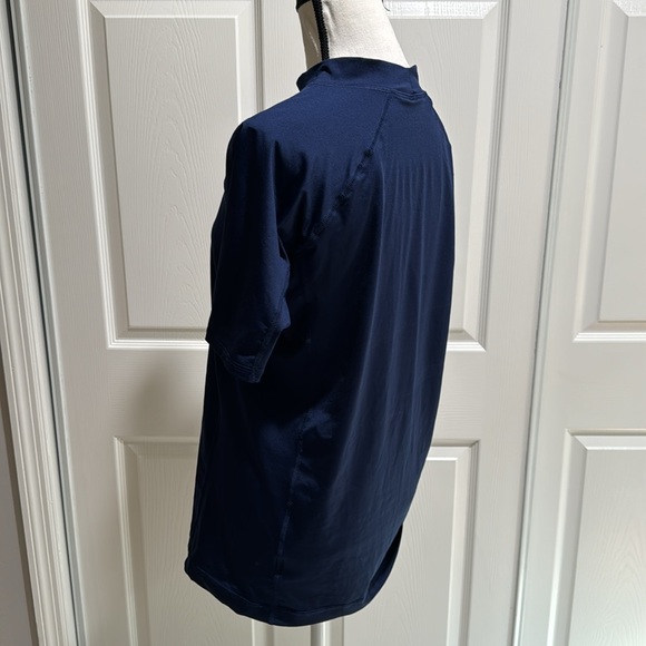 Lands End Women's Mock Neck Rash Guard UPF 50 Sun Protection Swim Tee - Picture 2 of 4